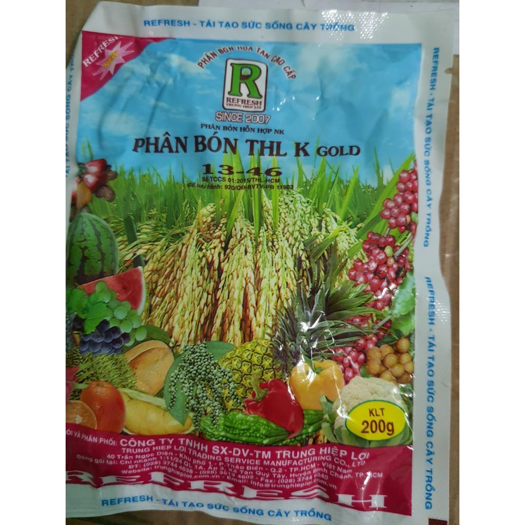 Phân bón THL K GOLD - Kali trắng - Gói 200g _KÍCH THÍCH CHO CÂY TRỒNG RA HOA TẬP TRUNG