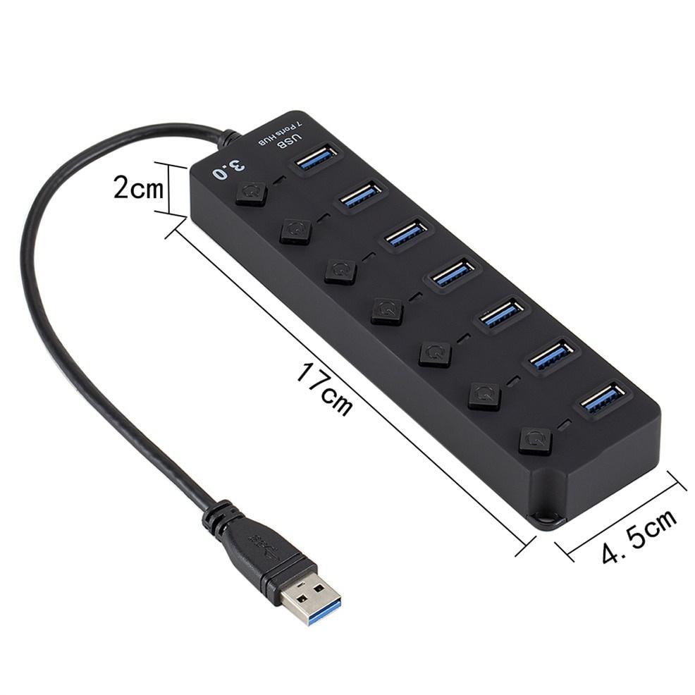 USB HUB 3.0 Multi USB Splitter 4/7 port USB Hab With Switch Power Adapter Mini Hub Splitter PC Laptop Cable Connector