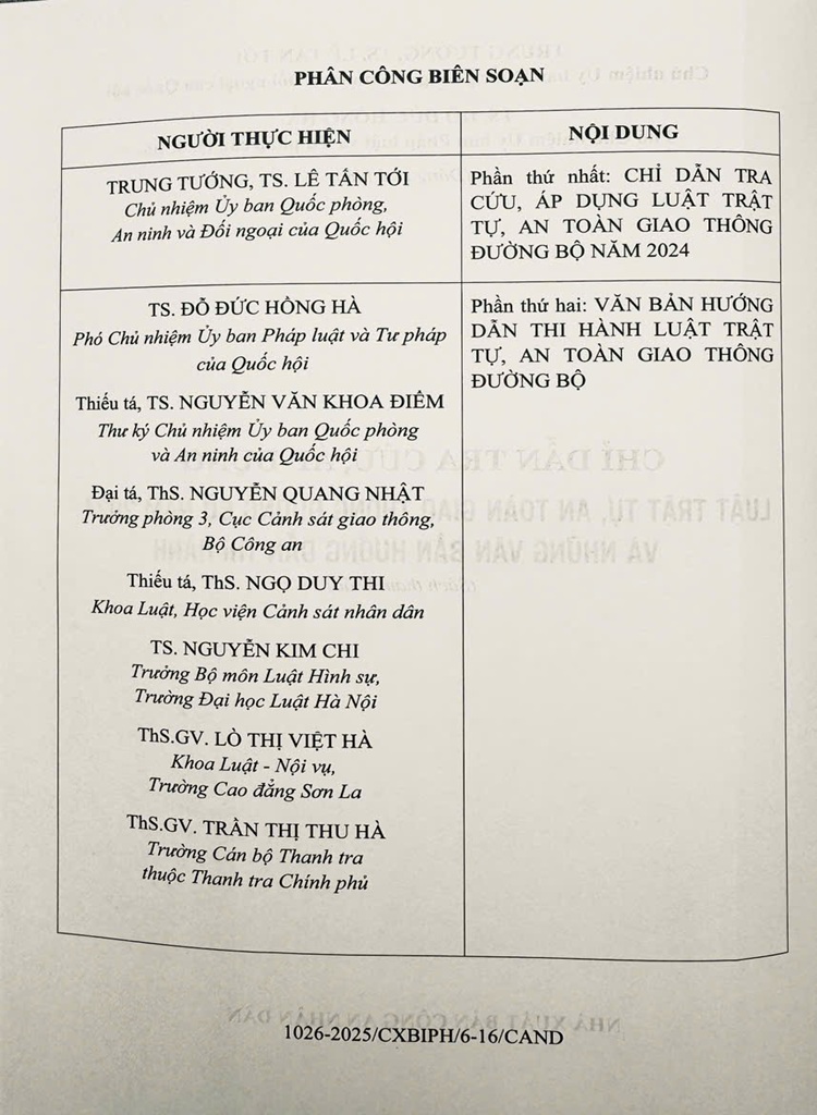 Chỉ Dẫn Tra Cứu, Áp Dụng Luật Trật Tự, An Toàn Giao Thông Đường Bộ Năm 2024 Và Những Văn Bản Hướng Dẫn Thi Hành