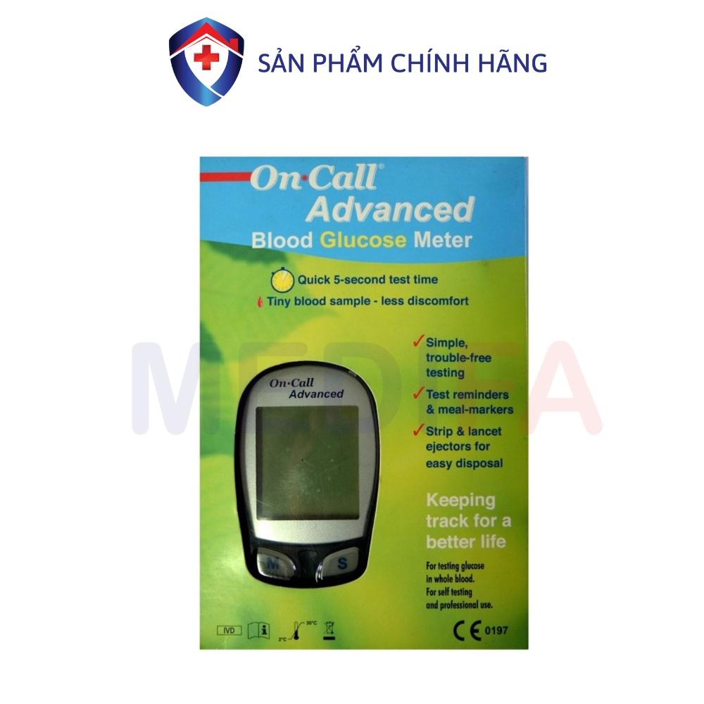 Máy Đo Đường Huyết On Call Advanced Kèm Hộp 25 Que Thử &amp; 25 Kim Chích Máu, BH Trọn Đời