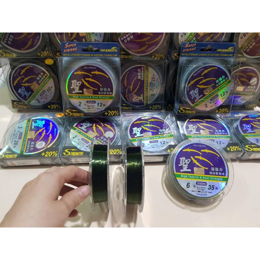 Cước câu cá 4 con cá cơm OKAMOTO 250m Cước thẻo câu cá siêu khỏe Đồ Câu Việt Bắc