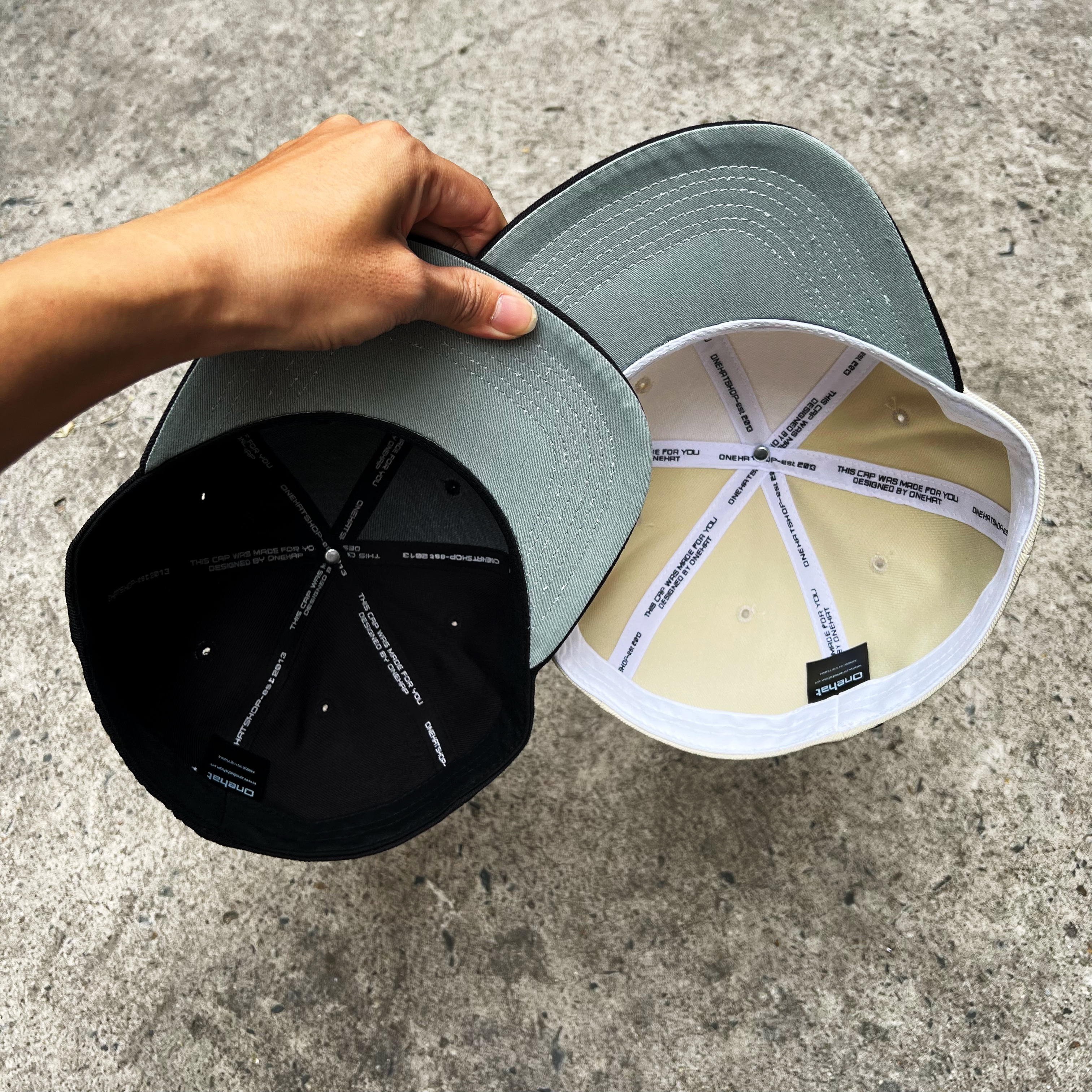 Nón snapback Fitted bít đuôi logo Chữ FEAR thêu 3D cách điệu vòng đầu 57,5cm chất lượng cao brand One Hat
