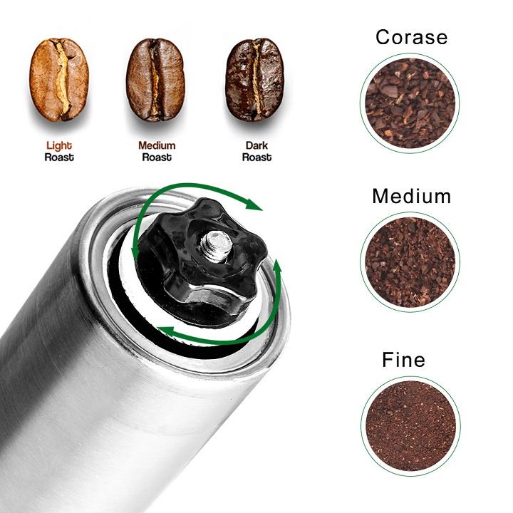 Máy Xay Cà Phê Bằng Tay -Cối Xay Cà Phê Cầm Tay Thép Không Gỉ Cao Cấp Đa Năng- Coffee Grinder