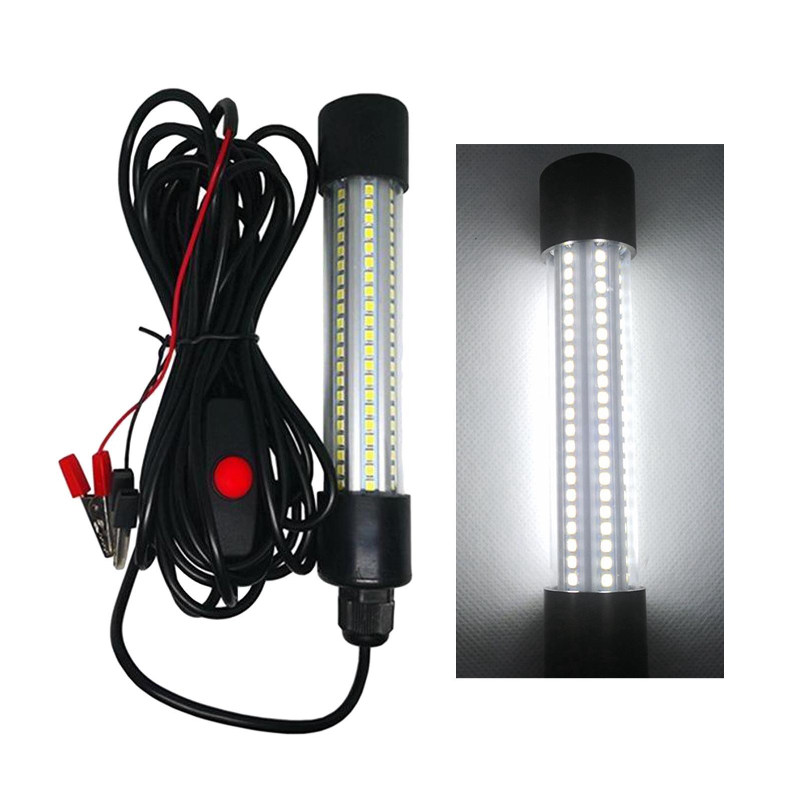 12V LED Underwater Submersible Fishing Light Squid Attract Lamp White