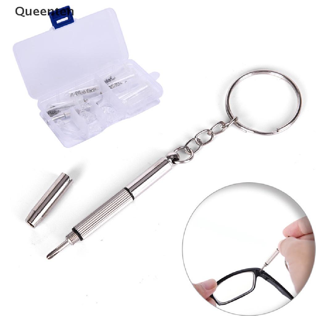 Queenten Screw Nut Nose Pad Optical Repair Set Assortment Sunglass Tool Kit For glasses VN