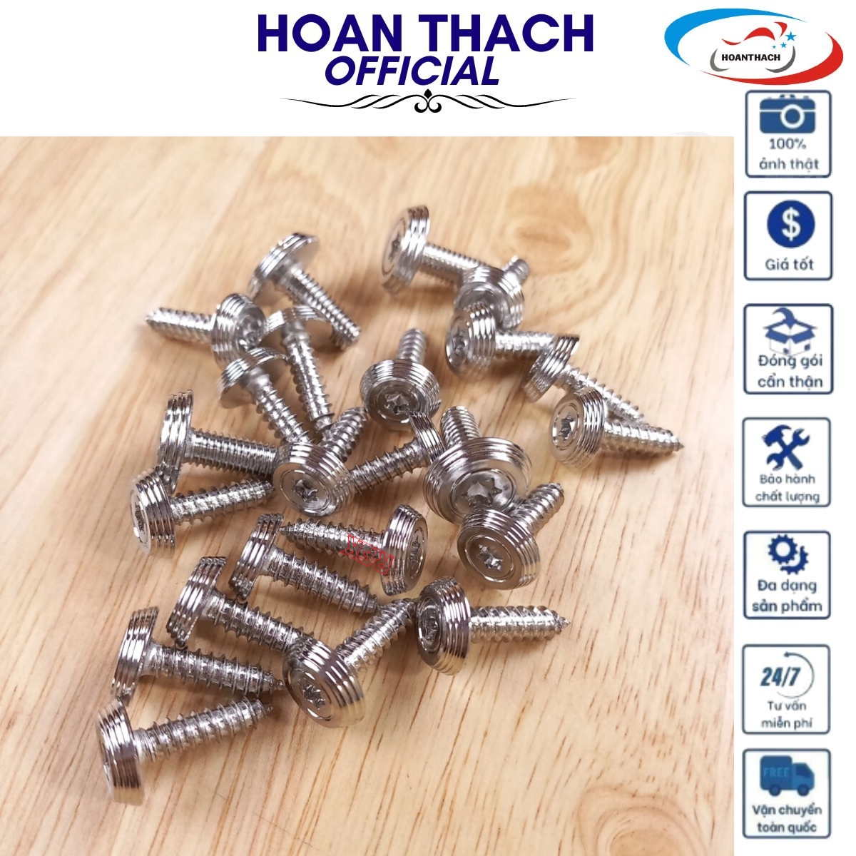 Bộ Ốc Áo Mẫu Thái Inox 304 cho xe máy Sirius FI ( 23 con ), HOANTHACH SP017381