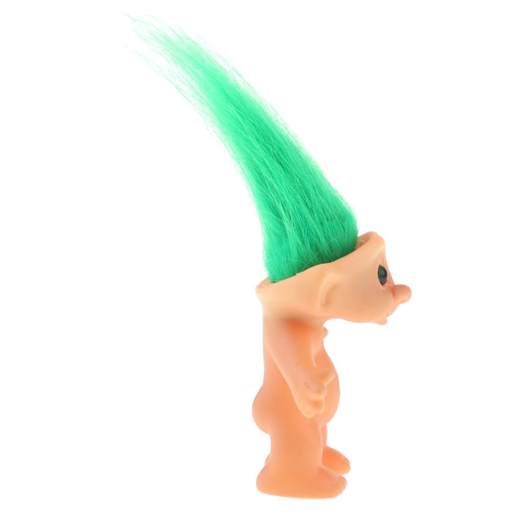 Tinh Tế Khỏa Thân Lucky Troll Doll Mini Action Hình Bộ Sưu Tập đồ Chơi Màu Xanh Lá Cây