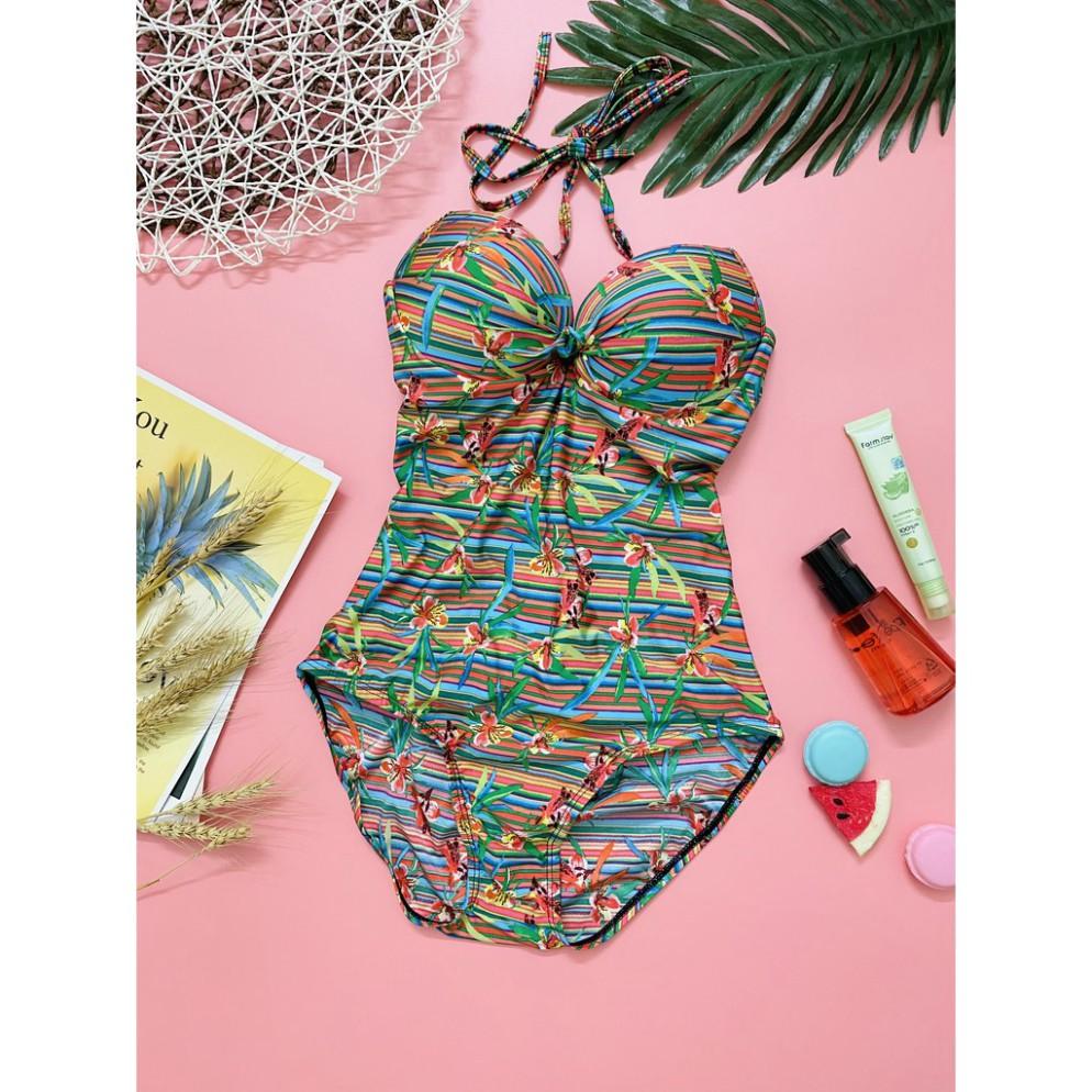 freeship Bikini một mảnh liền mảnh hoa nhỏ mặc đi biển đi bơi ( 100% ảnh chụp thật)