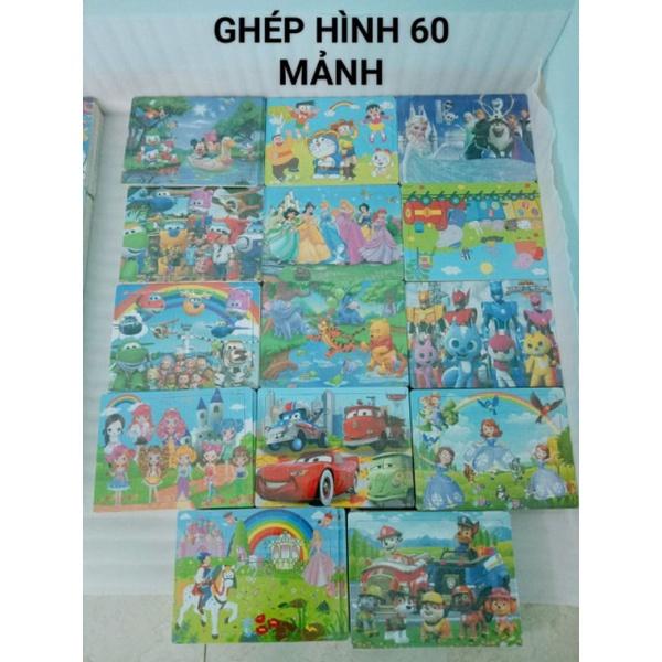 Tranh Ghép Hình Tranh Ghép Gỗ Cho Bé Loại 60 Mảnh Ghép Nhiều Chủ Đề Khác Nhau