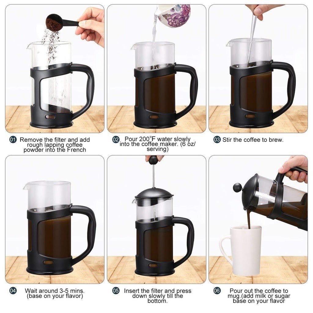 Bình pha trà cafe French Press  800ml – LLG018