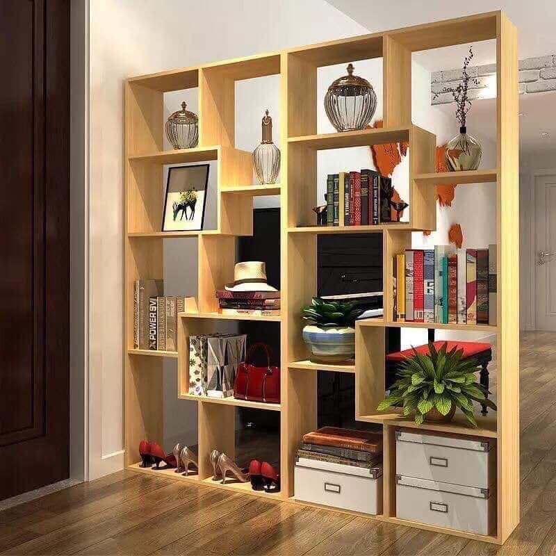 Kệ sách gỗ đa tầng nhiều ngăn, kệ sách chữ U gỗ MDF chống ẩm cao cấp