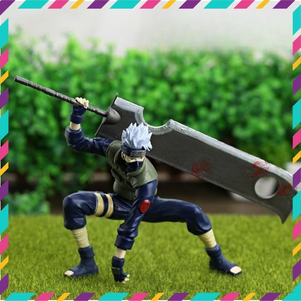 Mô Hình Nhân Vật Kakashi, Trong Bộ Truyên Tranh Naruto, KaKashi Cầm Đao Cao 15cm - Tượng Figure Naruto