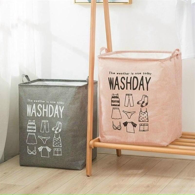 Túi đựng quần áo loại lớn có dây rút - Giỏ đựng quần áo tiện lợi - Túi đựng đồ WASHDAY