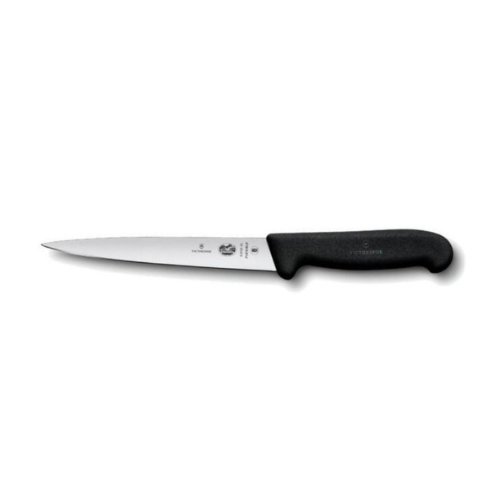 Dao cắt phi lê hiệu Victorinox Filleting fish knife, cán màu đen, lưỡi dài 16/18/20cm Flexible blade, Fibrox Pro safety handle-– Hãng phân phối chính thức