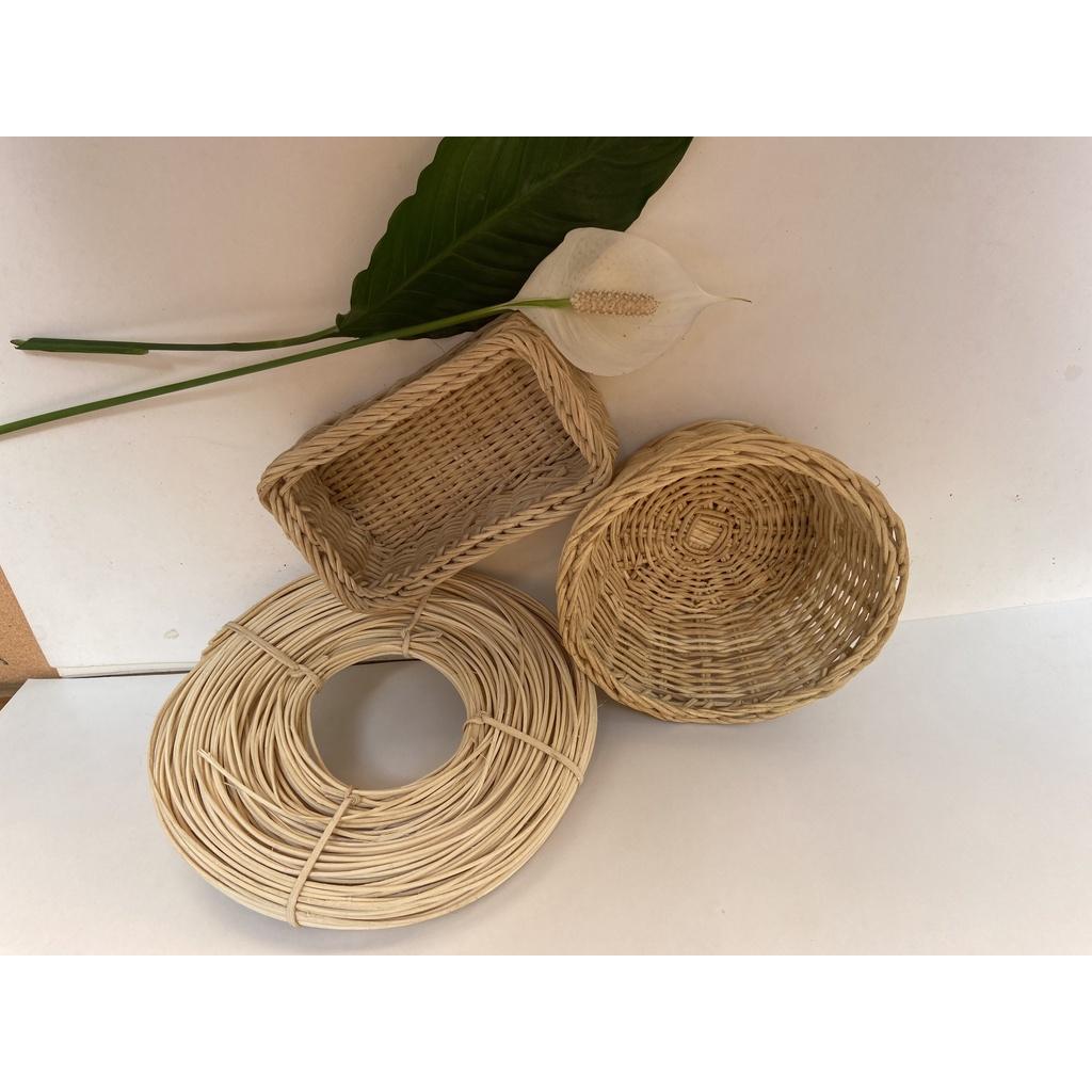 RUỘT MÂY TRÒN đan hàng thủ công, SỢI MÂY làm quả cầu trang trí Giáng Sinh, lễ tết, PHỤ KIỆN làm VÒNG NGUYỆT QUẾ