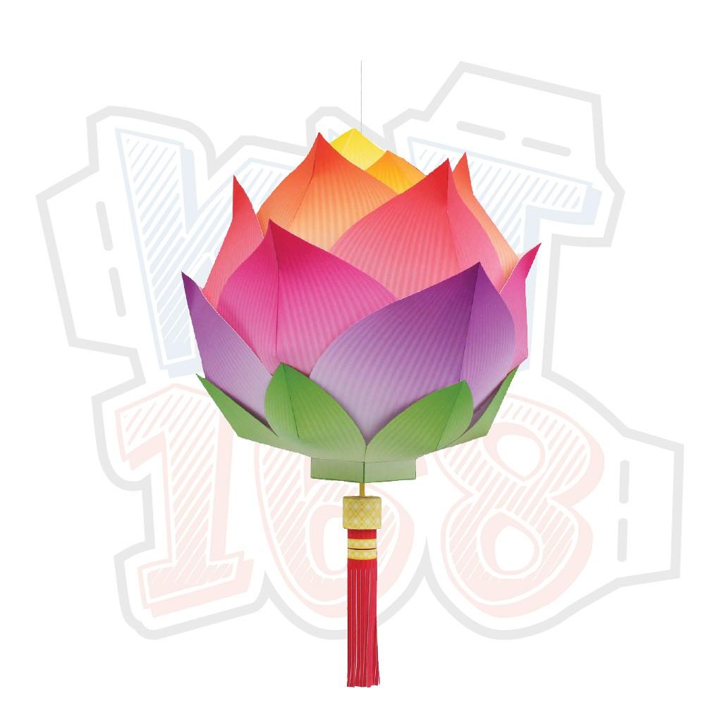 Mô hình giấy lồng đèn Hoa Sen Trung Thu Lotus Lantern