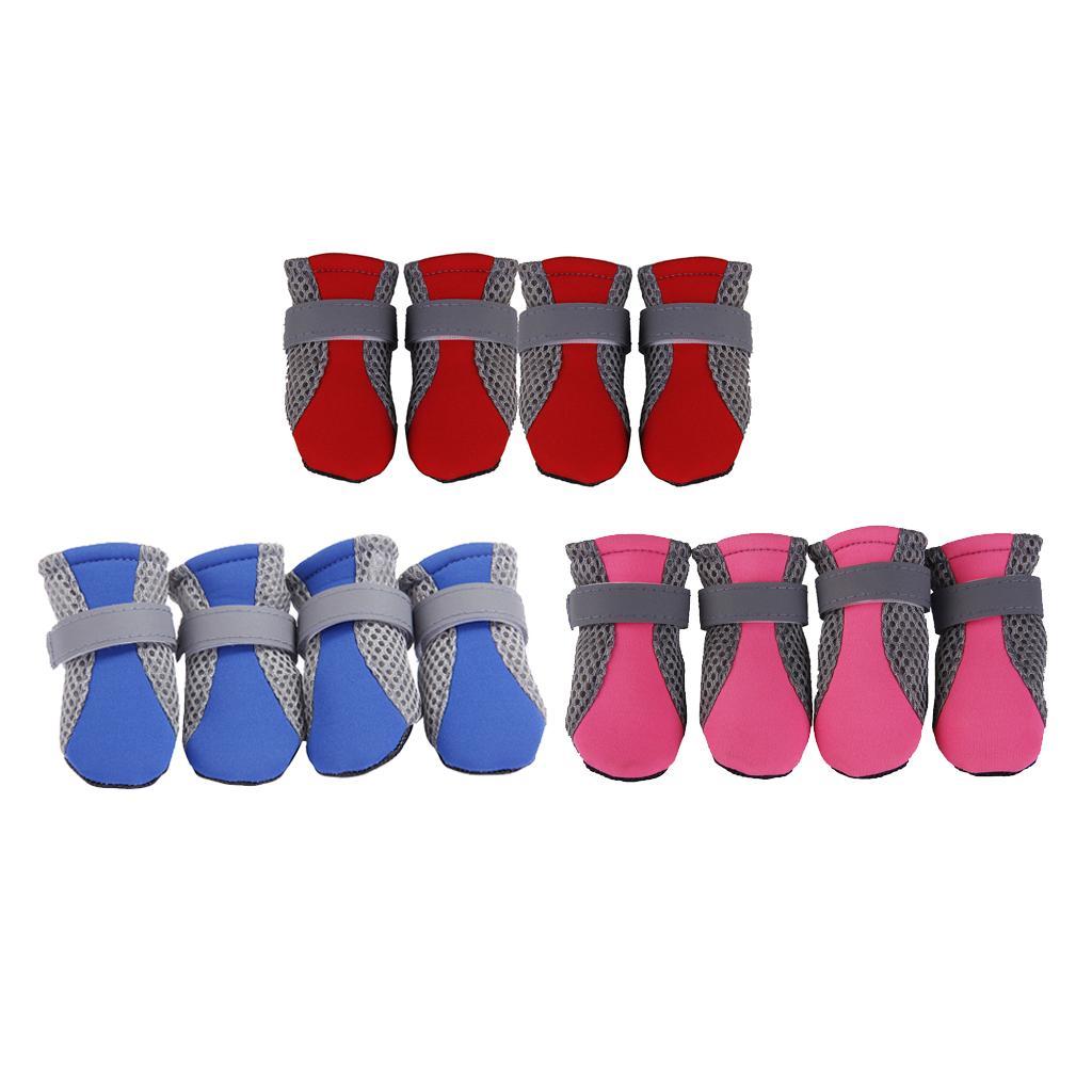 S/M/L Skid-proof Pet Dog Shoes, Puppy Boots Booties, Pets Paw Protector Red S