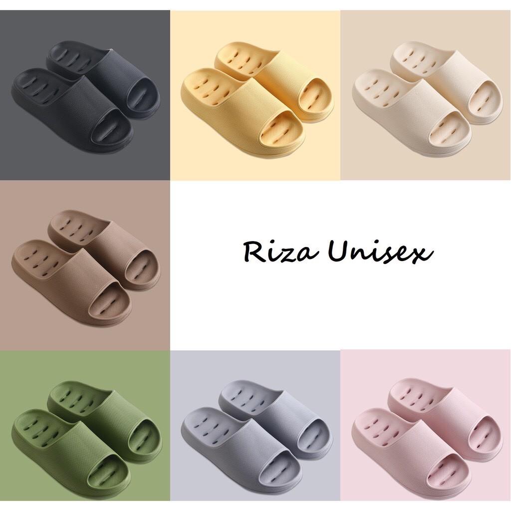 Dép xuồng, quai ngang Unisex, dép đi văn phòng, dạo phố êm chân, siêu nhẹ đế độn Riza thông hơi - Thời Trang PKT