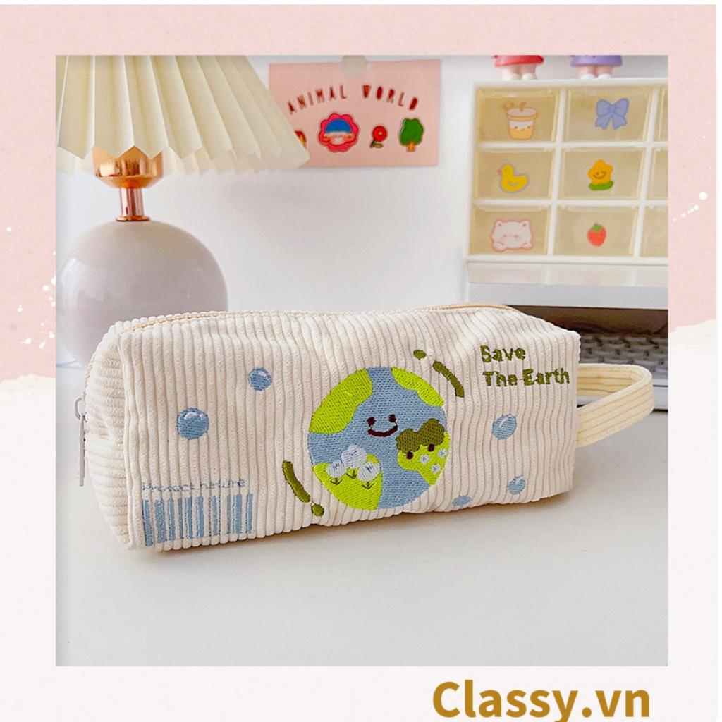 Túi vải Classy đựng bút, hộp bút kích thước 20x7x8CM nhiều họa tiết T1570