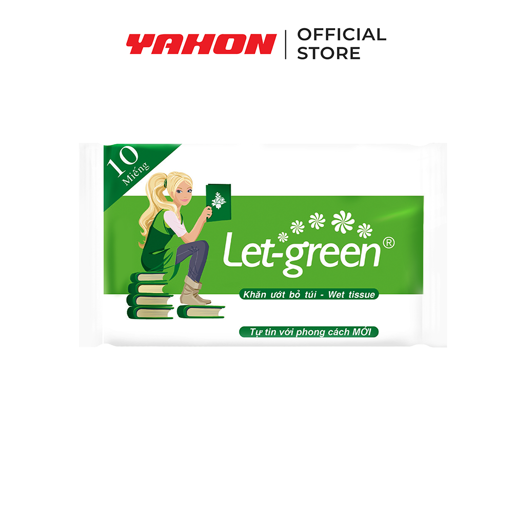 Combo 6 Gói Khăn Ướt Bỏ Túi LET-GREEN, 10 Miếng/Gói