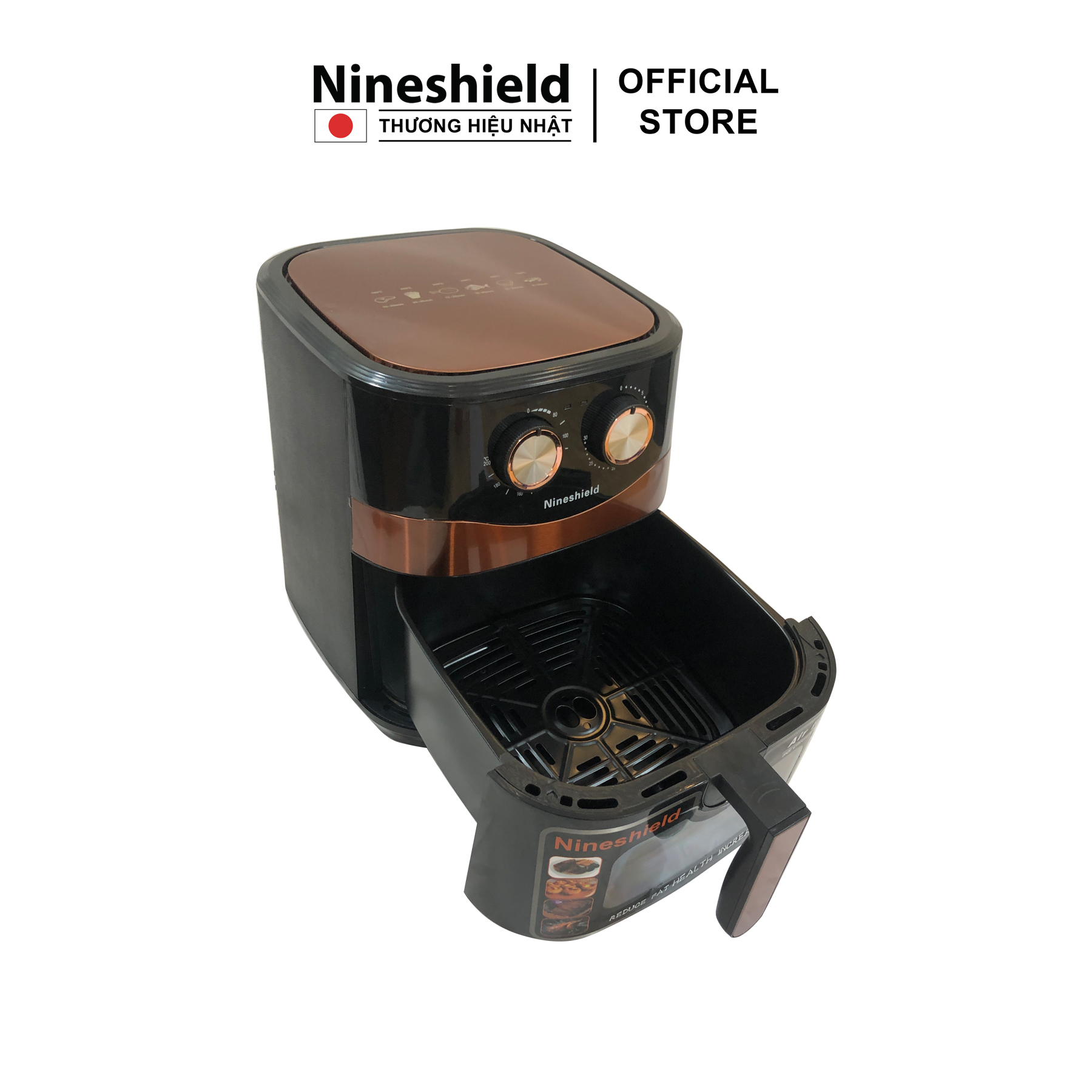 Nồi Chiên Không Dầu 10.5L Nineshield Loại Cơ KB-8002M - Hàng chính hãng