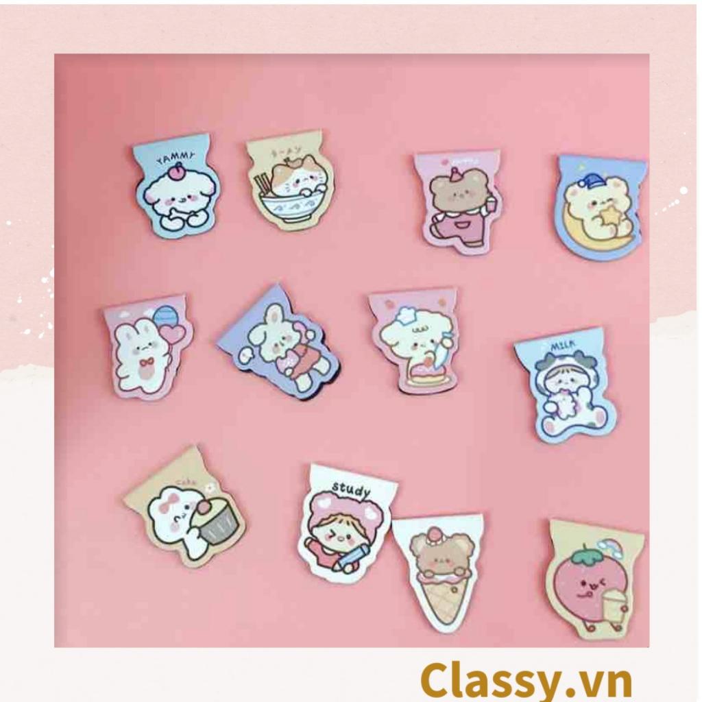 Gương trang điểm cầm tay mini 2 mặt bỏ túi kèm lược, Gương cầm tay mini Hàn Quốc siêu cute, Gương hoạt hình PK569