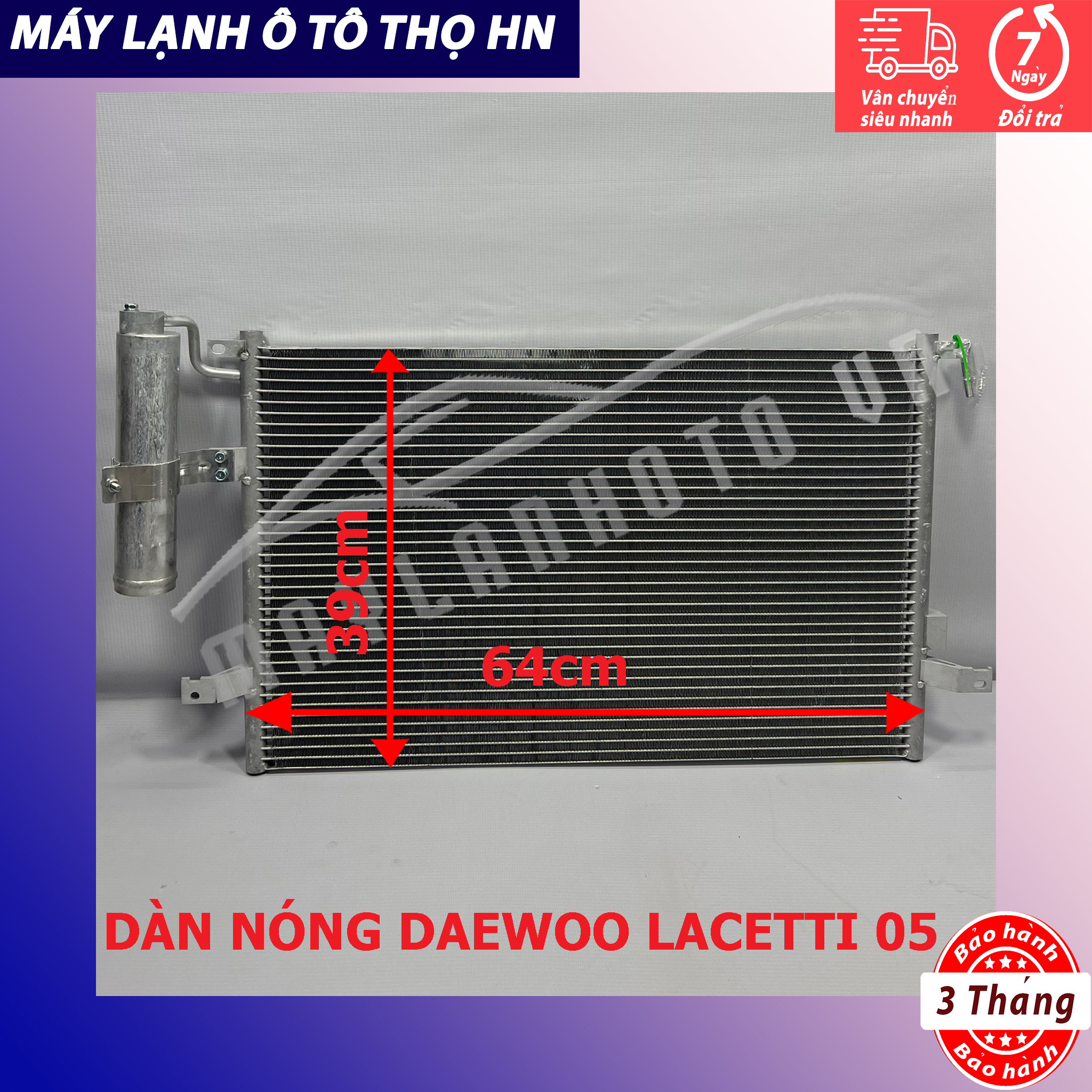 Dàn nóng Daewoo Lacetti 2005 2006 2007 2008 2009 2010 hàng xịn Hàn Quốc 05 06 07 08 09 10