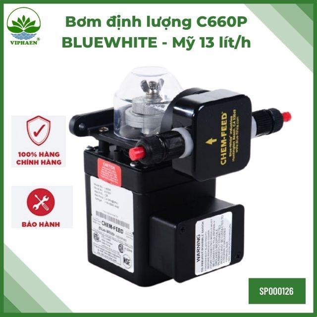 Bơm định lượng hóa chất BLUEWHITE C660P Mỹ 13 lít/giờ