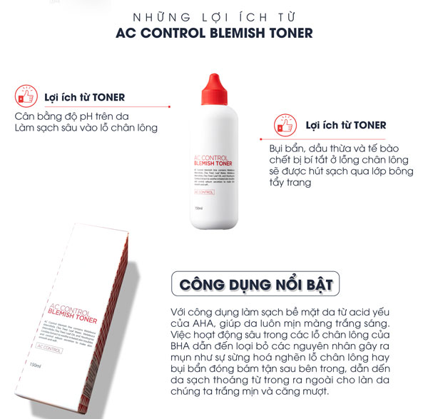 Nước hoa hồng GoodnDoc Ac Control Blemish Toner – Dành cho da mụn và da nám