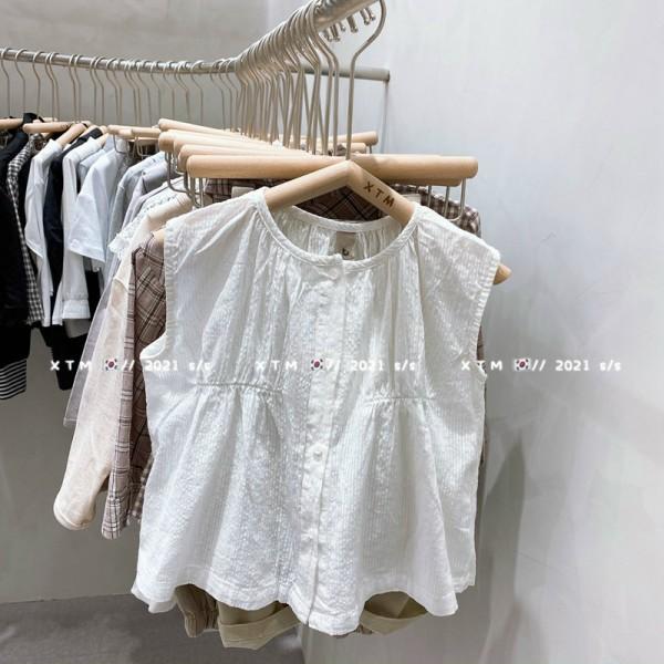 ÁO SƠ MI TRẮNG XẾP LY BG-CP KID