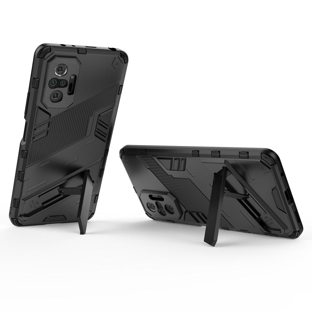 Ốp lưng cho Xiaomi Redmi Note 10 Pro, Ốp chống sốc Iron Man PUNK cao cấp kèm giá đỡ Redmi Note 10 Pro 4G