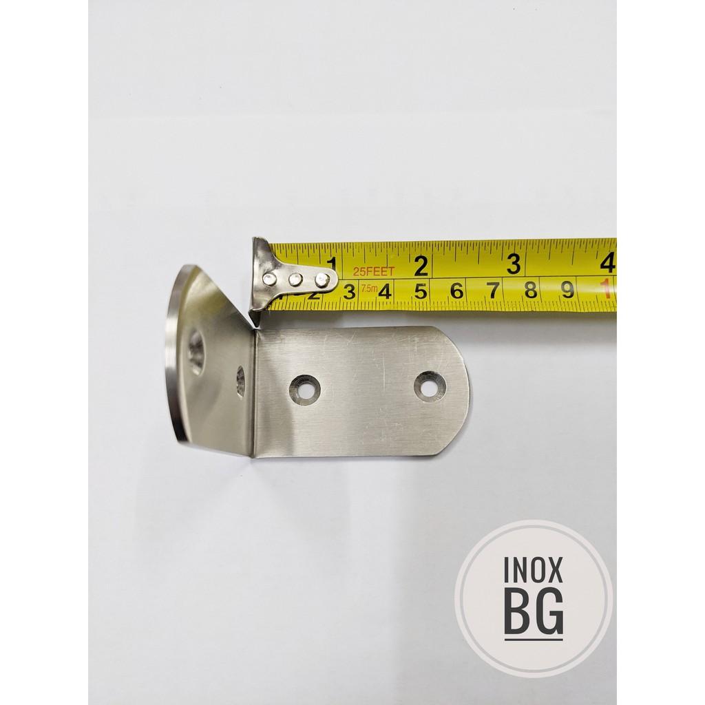 Ke góc chữ L Inox bản to 3,7cm lắp giá sách, kệ đựng đồ