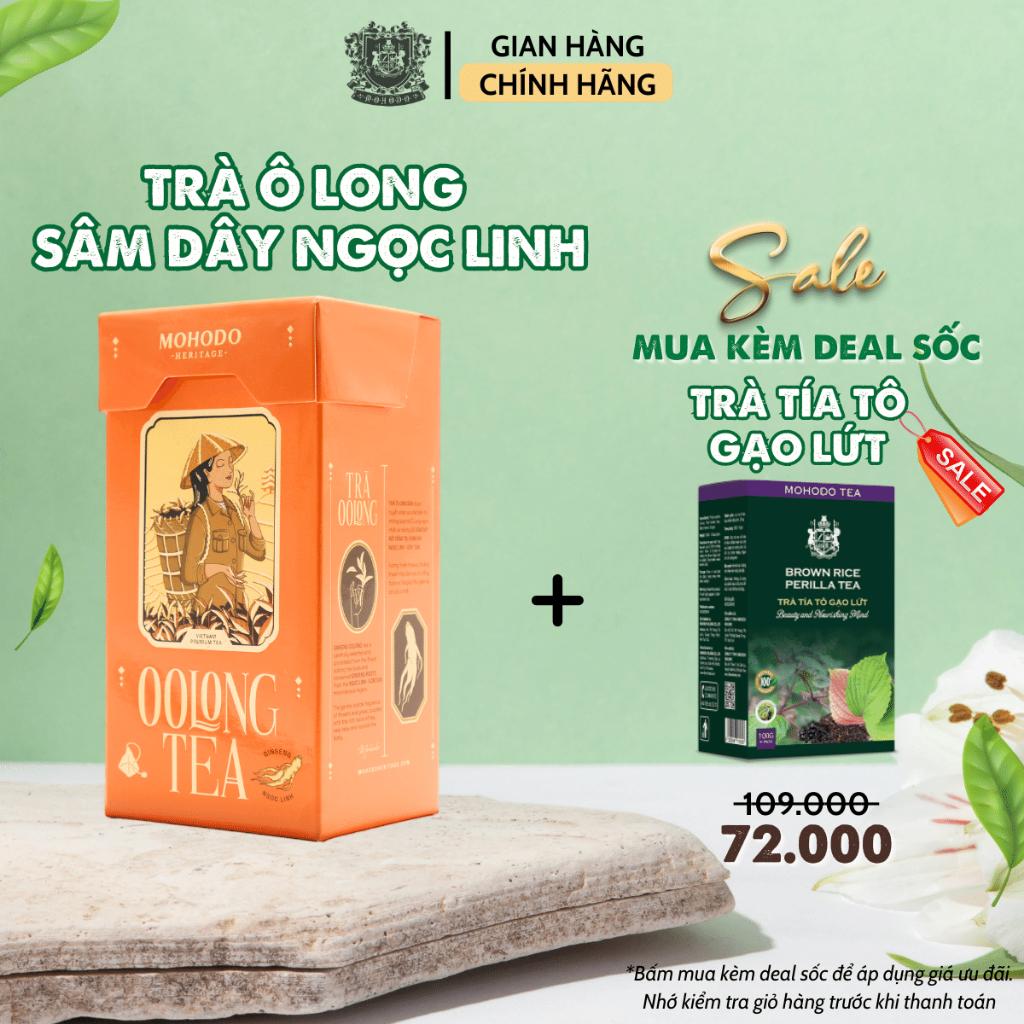 Trà Ô long Sâm Dây Ngọc Linh túi lọc thơm ngon 30g