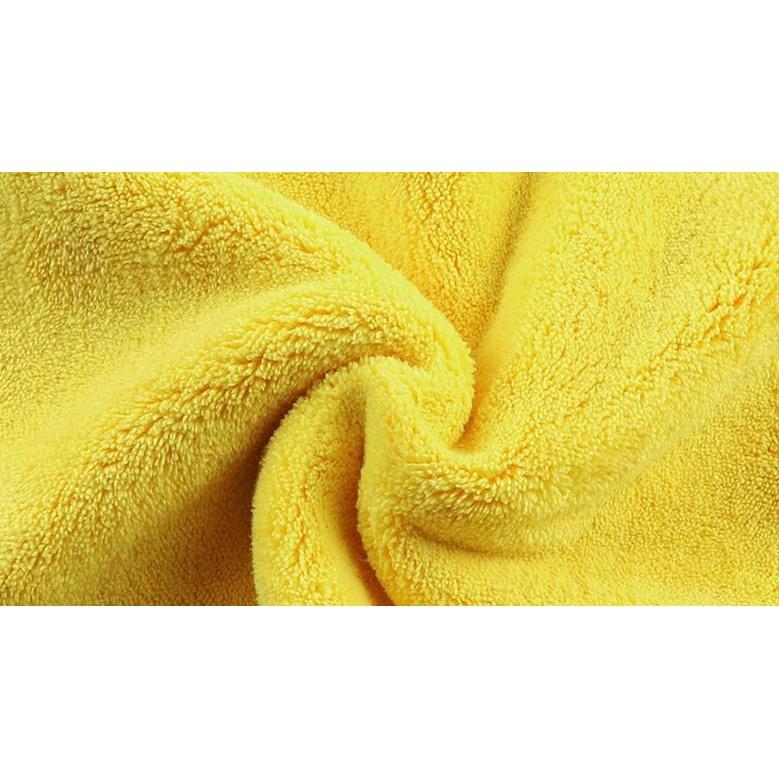 Bộ 3 khăn lau micro fiber đa năng siêu mịn thấm hút tốt - Khăn lau xe 2 lớp không rụng lông kích thước 30x30cm