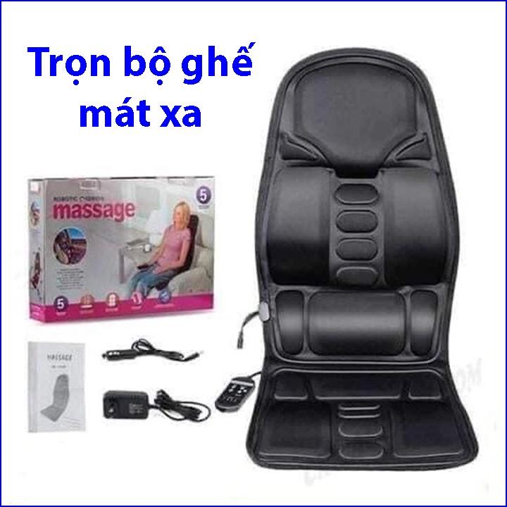 Đệm massage toàn thân 8 vùng dùng cho gia đình và trên xe hơi Full body massage (12V/220V)