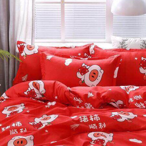 Bộ ga và vỏ chăn cotton Sweet Love VSL1027 ( 5 món )