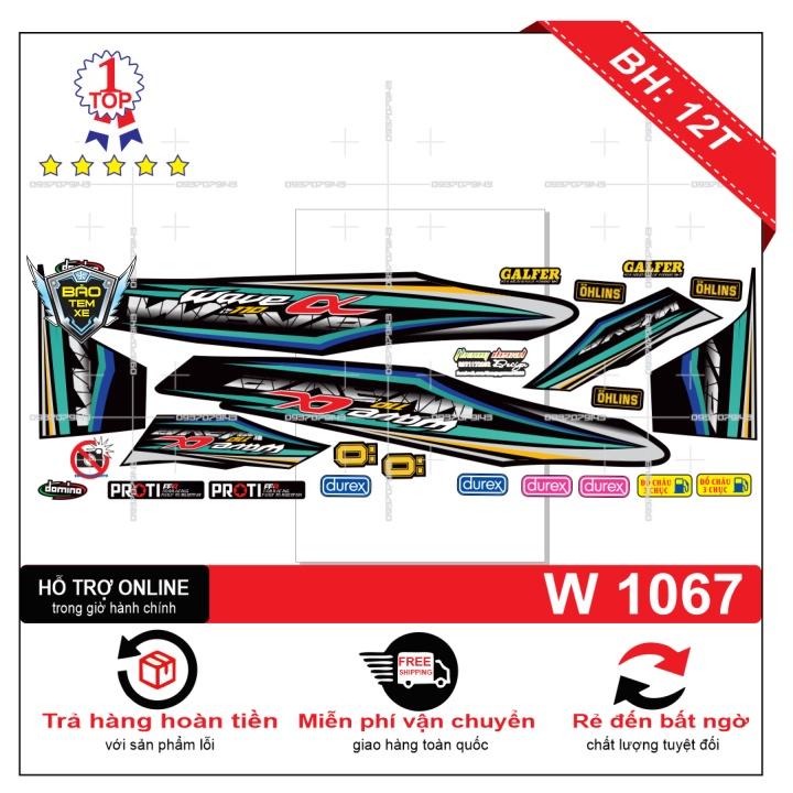 Tem rời dán xe wave a 2017 dán xe đen - Bi Decal