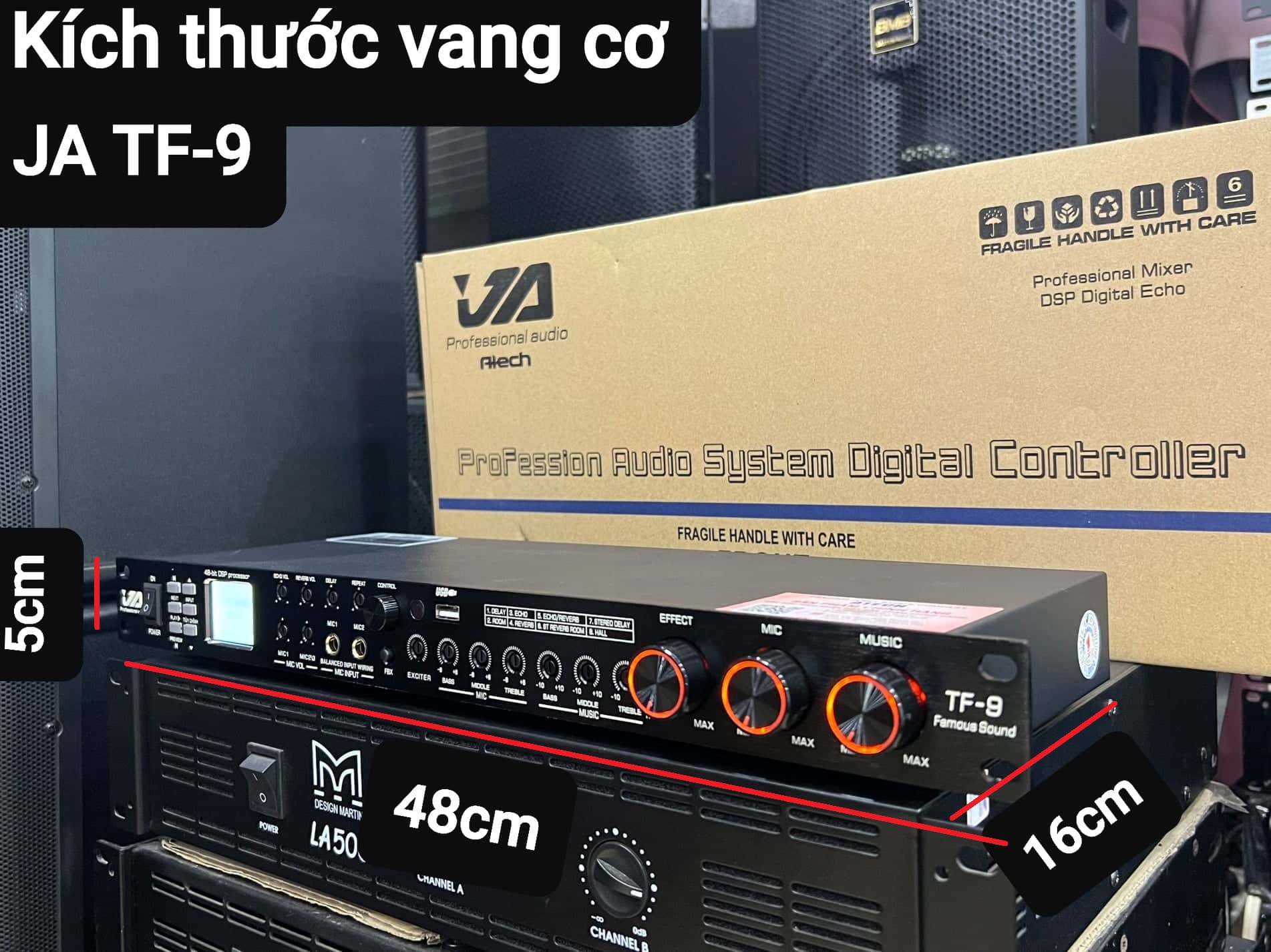 Vang cơ lai số JA TF-9: Âm thanh sạch và sáng tiếng. Có kết nối Bluetooth, Digital... Tặng kèm bộ dây kết nối Canon