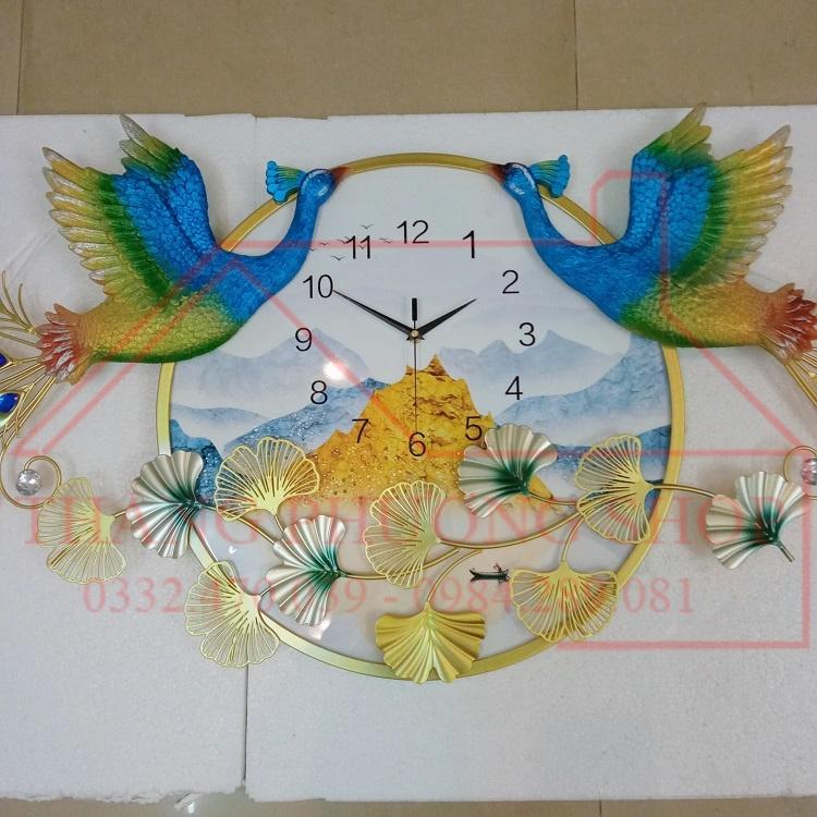 Đồng Hồ Trang Trí Chim Công Uyên Ương TP-078-1