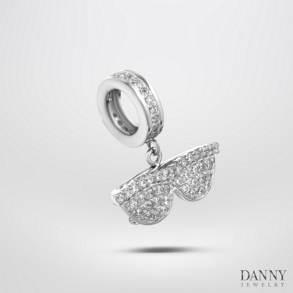 Charm Bạc 925 Danny Jewelry biểu tượng Mắt Kính Đính Đá CZ PK023S Xi Rhodium/Vàng hồng