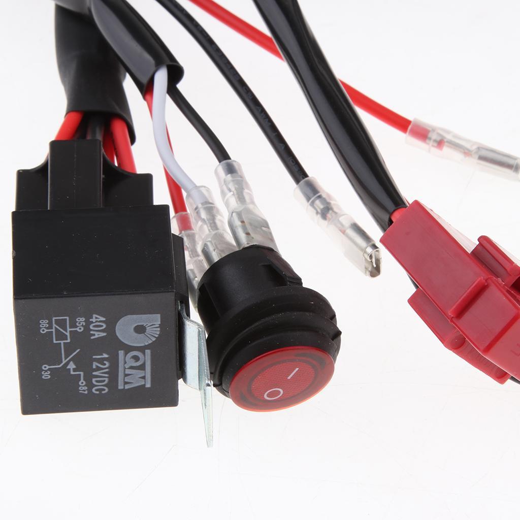 Wiring Harness, Heavy Duty Wiring Harness Kit for Led Light Bar 12V 40A Fuse