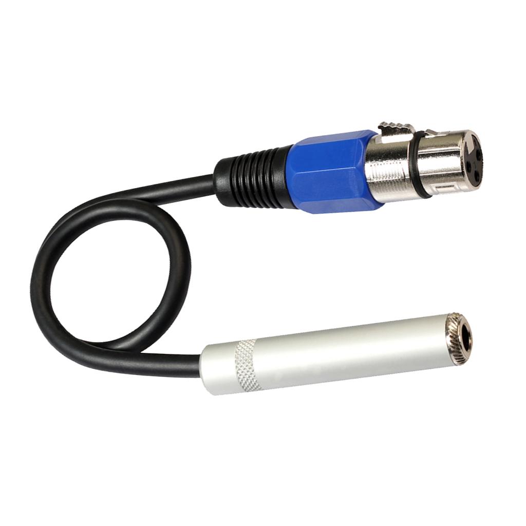 Âm Thanh Stereo Jack 6.35 Mm Cái-3 Chân Nữ XLR Ổ Cắm Dây Âm Thanh 1ft 0.3 M