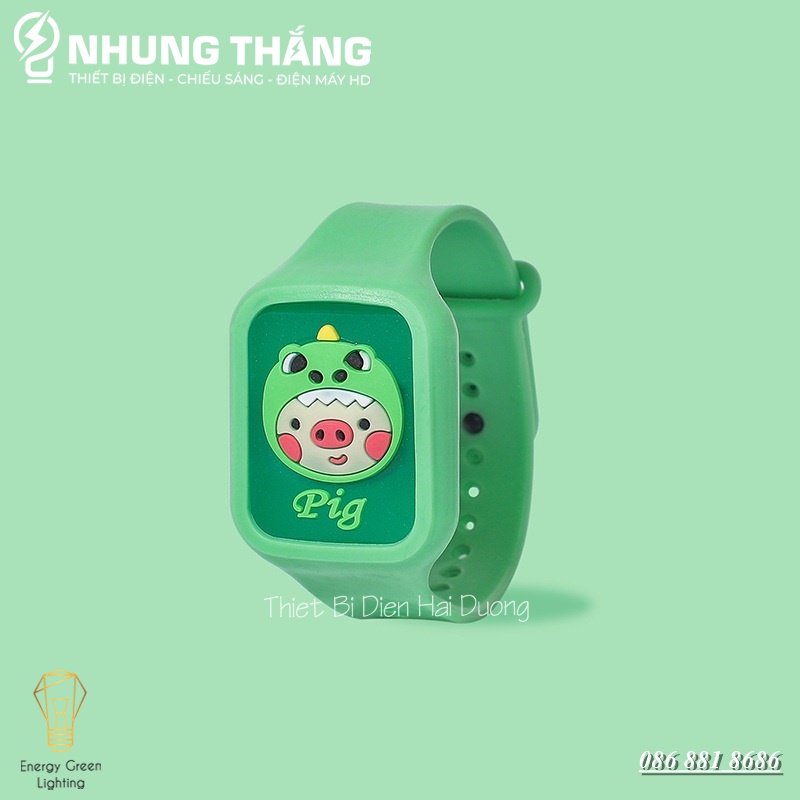 Đồng Hồ Tinh Dầu Đuổi Muỗi Có Đèn – Vòng Đeo Tay Đuổi Muỗi Tinh Dầu Thực Vật Phát Sáng - Màu Random - Có Video