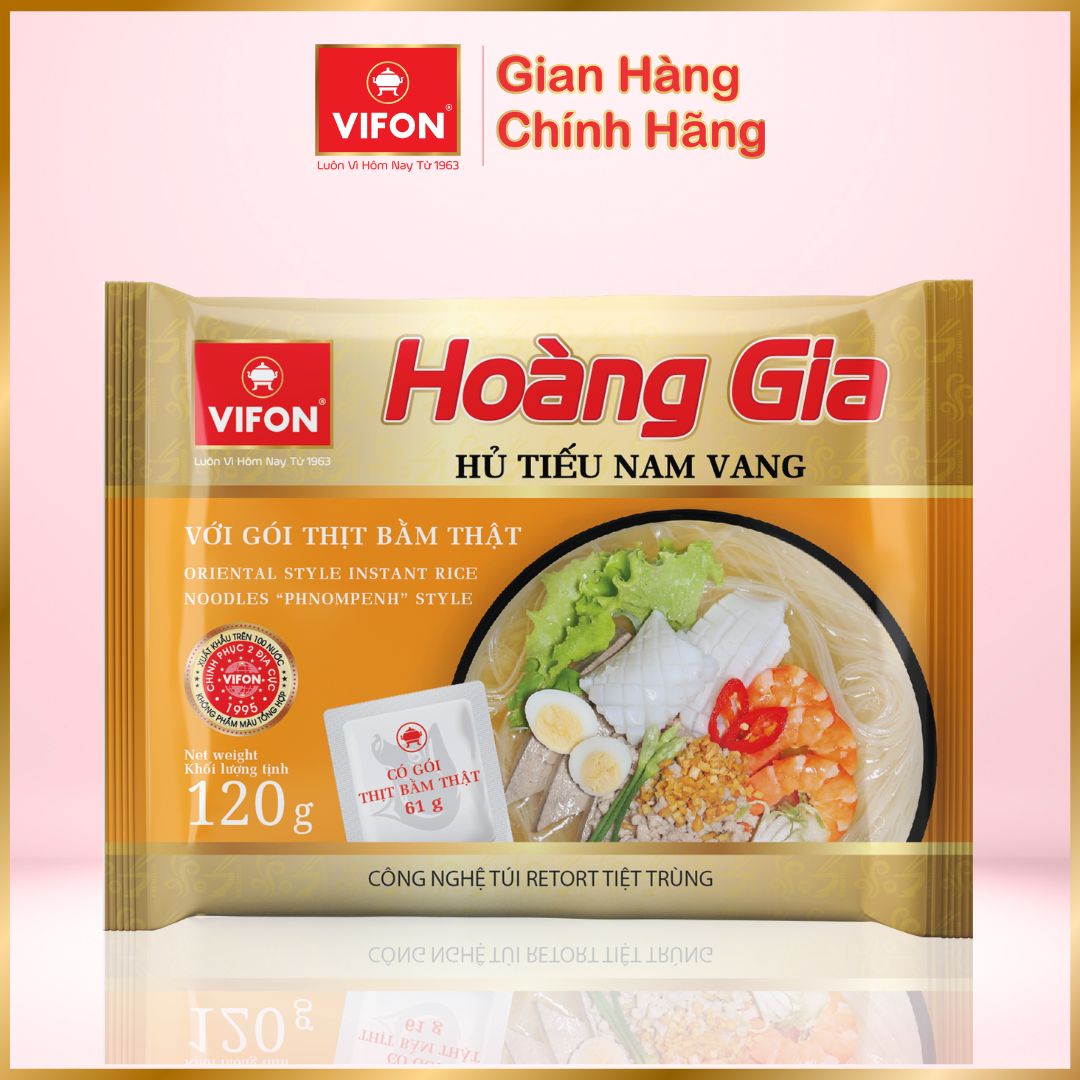 Thùng 18 Hoàng Gia Hủ Tiếu Nam Vang VIFON (120g / Gói)