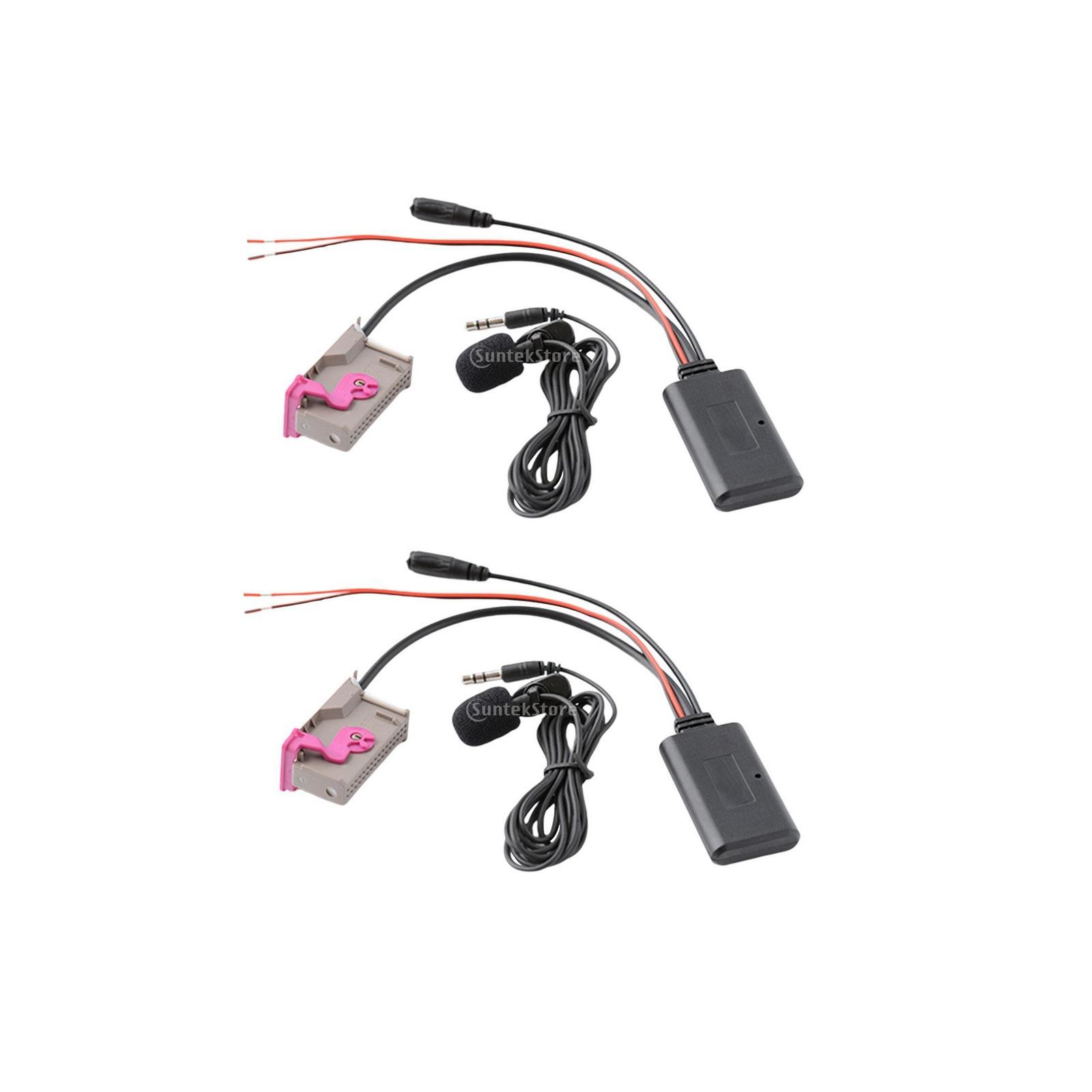 2X Car Bluetooth 5.0 Audio Adapter 32Pin for  A3 A4 A6 A8 Rns-E with Mic