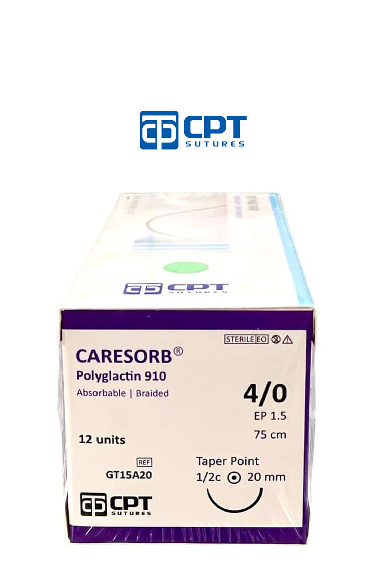 Chỉ phẫu tự tiêu CPT Caresorb Polyglactin 910 số 4/0 - GT15A20