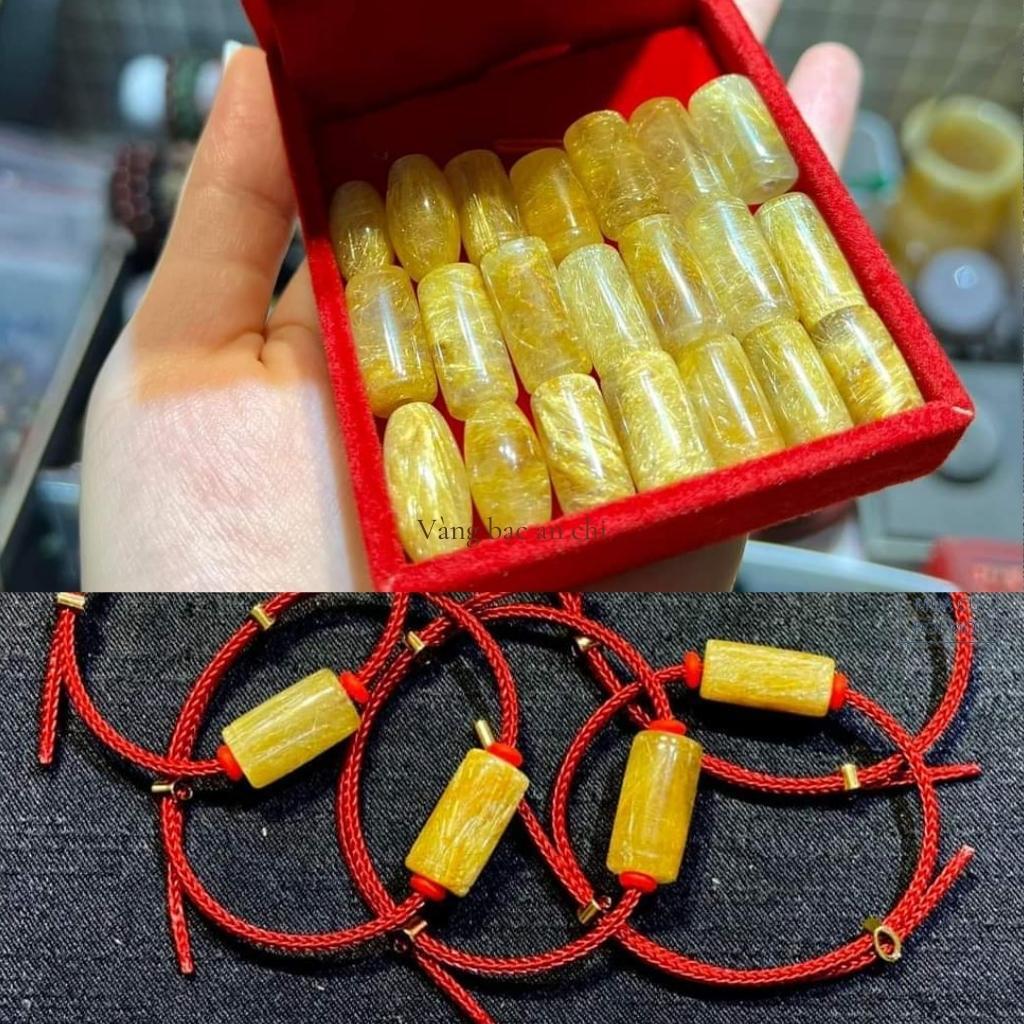 Lu thống tóc vàng mix vòng tay - chất trong - tóc dày - sợi đều - không ruồi, trang sức Anchi