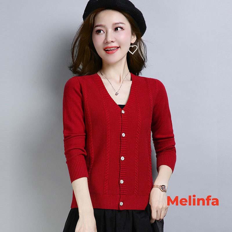 Áo len cardigan nữ, áo khoác len mở cúc nữ kiểu dáng basic chất len mềm mịn co giãn thoải mái mã A0207