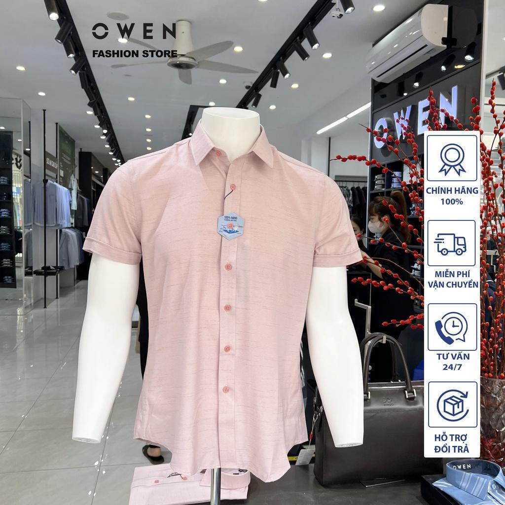 Áo Sơ mi Owen nam dài tay dáng Slimfit sợi Nano mềm mịn chống nhăn Mã AS230023N