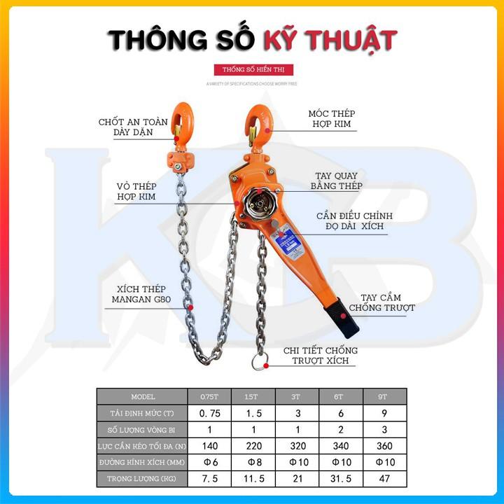 Pa Lăng Lắc Tay NITTO 6T x 1.5M